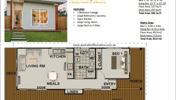 Small home with deck House Plan 