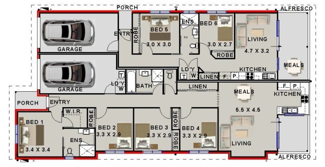 6 BEDROOM DUAL KEY HOME