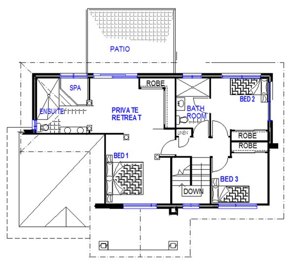 upper floor 4 bed rooms