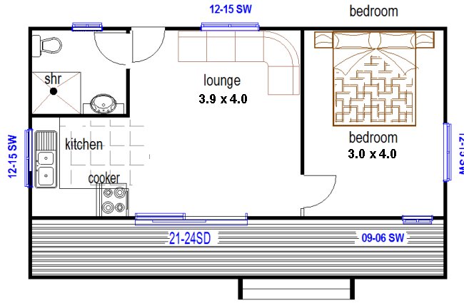 granny flat with office